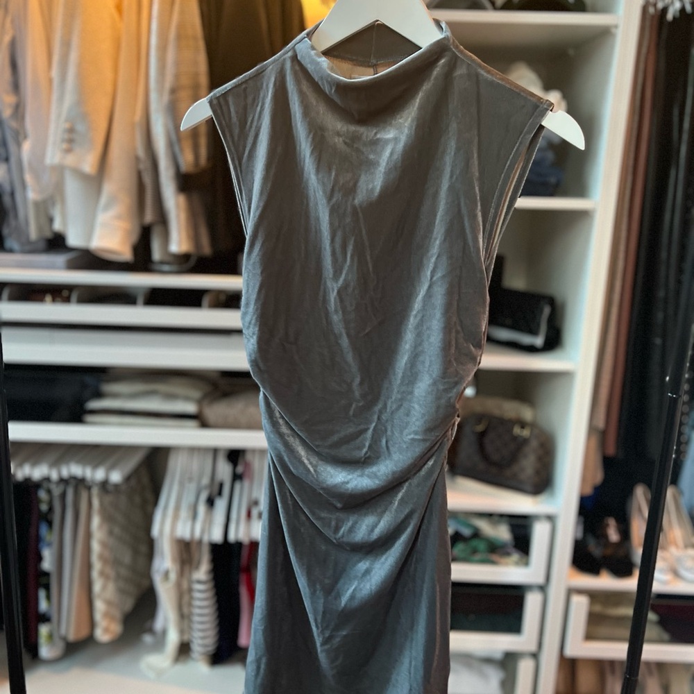 Reformation Charcoal Velvet Tee